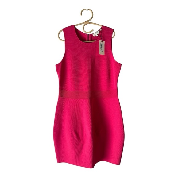 Ted Baker Gorjeta Knit Tulip Skirt Fuschia Pink Sheath Dress Size 5 US 12 - Picture 5 of 16